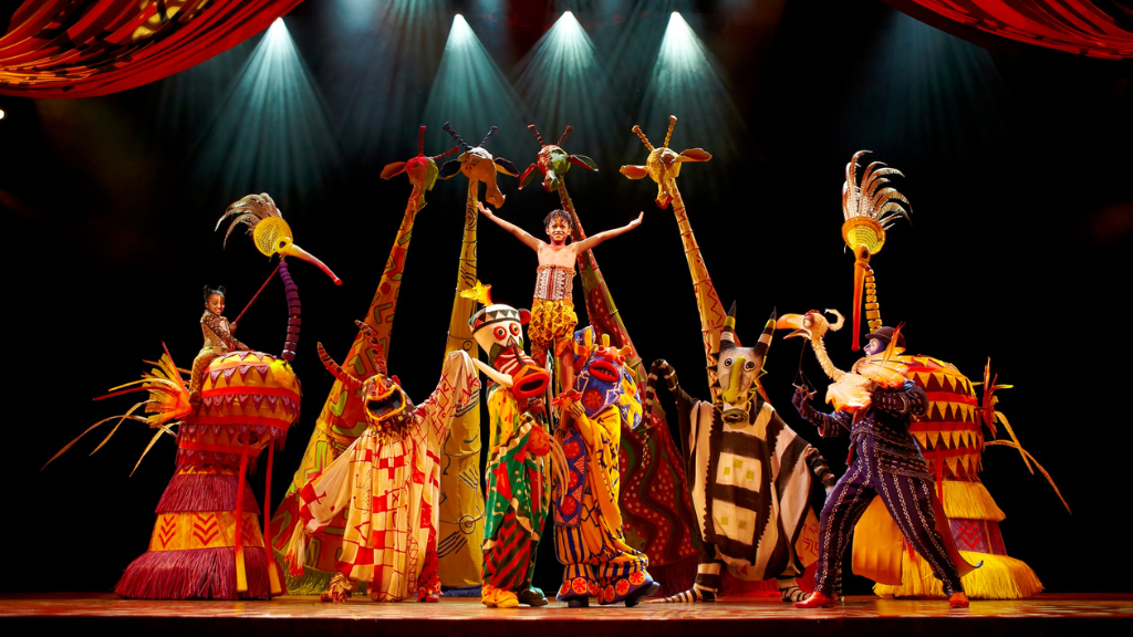 dancers, lion king, musical comedy, costume, disney, paris theatre, paris, simba, mufasa  