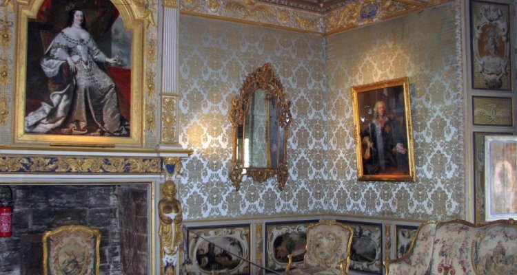 salon bleu Château de Goulaine