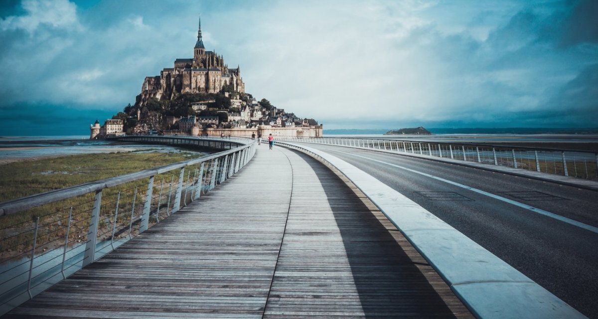 route mont saint michel manche