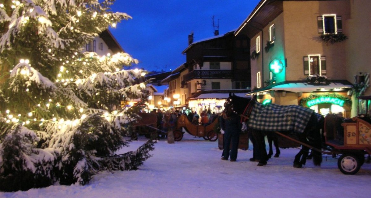 Ambiance village hiver haute-savoie