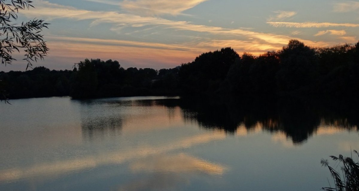 Coucher de soleil eau doubs