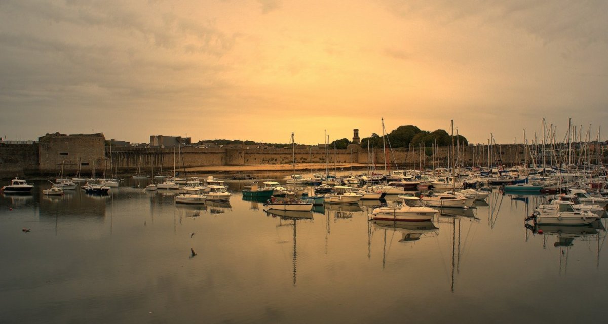 Coucher de soleil finistère port