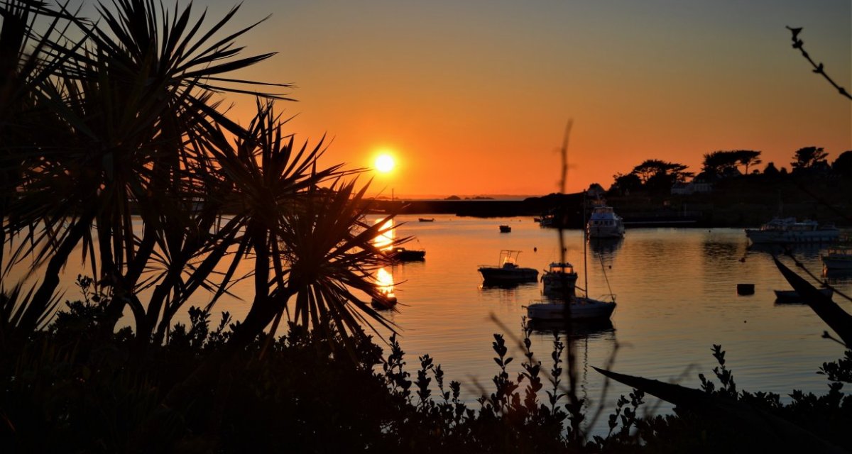 Coucher de soleil port finistère