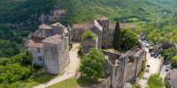 Châteaux de Bruniquel vue du ciel