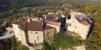 Vue du ciel Châteaux de Bruniquel