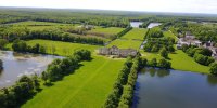 Vue aérienne du parc du château de La Ferté-Vidame dans le Perche