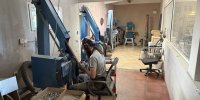 Atelier de fabrication, pièce de façonnage et de polissage