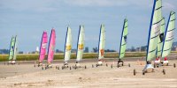 Le char à voile entre st malo et le mont st michel