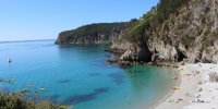 célèbre plage de l'Île Vierge à quelques coups de pagaie du CNCM