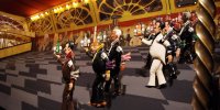 jeu de la course de garçons de café musée arts forains