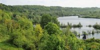 Vue panoramique sur les étangs de la Barette à Corbie