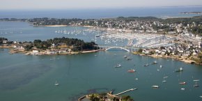 Vue aérienne du port de la trinité-sur-mer