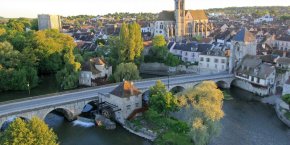 Moret-sur-loing vue aérienne