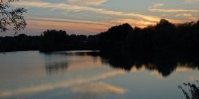 Coucher de soleil eau doubs