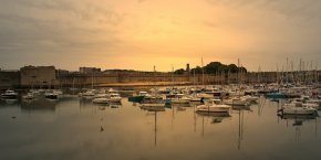 Coucher de soleil finistère port